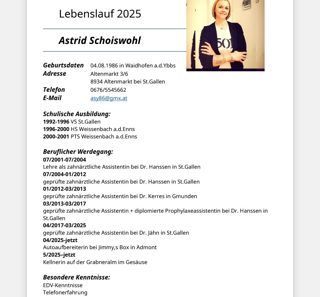 23 Jahre Berufserfahrung